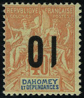 Neuf Avec Charnière N° 39a, 10 Sur 40c Rouge Orange Surcharge Renversée, T.B. Signé Brun - Other & Unclassified