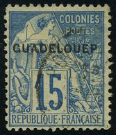 Oblitéré N° 19aD, 15c Bleu Guadelouep, TB - Andere & Zonder Classificatie