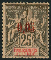 Neuf Avec Charnière N° 20, 0.05 S/25c Noir S/rose, Cl, TB, Signé A.Brun - Other & Unclassified