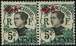 Neuf Avec Charnière N°69a. 4c S/5c + 5c Croix Rouge. Variété 4 Fermé Tenant à Normal. T.B. - Autres & Non Classés