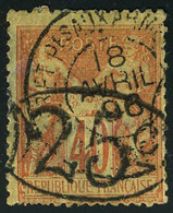 Oblitéré N° 27, 25 S/40c Rouge-orange, Pd Sinon Bel Aspect, SUPERBE, Signé - Andere & Zonder Classificatie