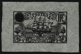 N° 102, épreuve Bateau En Noir, Valeur Occultée Sur Papier Chine, T.B. Rare - Autres & Non Classés