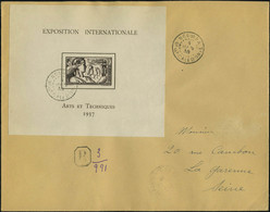 Lettre N° 1, Le Bloc Expo De Paris, Seul Sur Lettre Recommandée De Nouméa (4.6.38) Pour La Garenne-Colombes, Arrivée Au  - Otros & Sin Clasificación