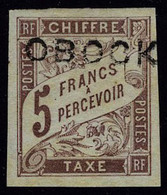 Neuf Avec Charnière N° 18, 5f Marron T.B. Signé Calves - Autres & Non Classés