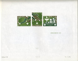 Neuf Sans Charnière N° 3, J.O. De Montréal, Bloc Essai De Couleur Vert (29cm X 28cm) Avec Coin Daté, TB - Other & Unclassified