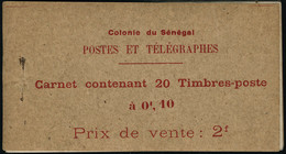 Neuf Sans Charnière N°57. 10c Rouge-orangé Et Carmin. Carnet De 20ex. Couverture Recto Détachée, Sinon T.B. - Other & Unclassified