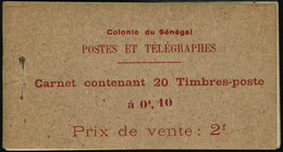 Neuf Sans Charnière N°57. 10c Rouge-orangé Et Carmin. Carnet De 20ex. Couverture Recto Détachée, Sinon T.B. - Andere & Zonder Classificatie