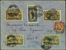 Lettre Lettre Affranchie Recto-verso Avec 6 Timbres Tchad/Oubangui Obl CàD Am-Timane Colonie Du Tchad 19/10/34, Taxée à  - Andere & Zonder Classificatie