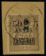 Fragment N° 59, 50 Et 5 Sur 3a Sur 30c Obl Sur Fragment T.B. Signé Brun - Andere & Zonder Classificatie