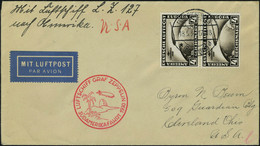 Lettre N° 39, Zeppelin SAF 1930, Paire Verticael Du PA 39 Sur L Càd Friedrichshafen 18.5.30 Pour Cleveland USA, Au Verso - Otros & Sin Clasificación