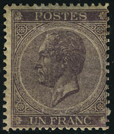 Neuf Avec Charnière N° 21. 1f Violet, T.B. - Andere & Zonder Classificatie