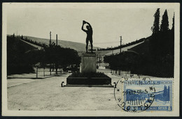 Lettre N° 404, 8d Bleu, Stade D'Athènes Sur CL Obl 28 Ap 36, T.B. - Autres & Non Classés