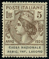 Neuf Avec Charnière Cassa Nazionale Assic. Inf. Lavoro - Sassone 17/23 - Andere & Zonder Classificatie