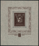 Neuf Avec Charnière N° 1, Le Bloc Expo De Vaduz 1934, Trace De Charnière Presque Imperceptible, T.B. - Autres & Non Classés