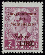 Neuf Sans Charnière Série Surchargée En Carmin Governatorato Del Montenegro Valore Lire. Sassone 49/59 La Série Superbe, - Sonstige & Ohne Zuordnung