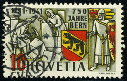 Oblitéré N° 370, 10c Ville De Berne, Variété Araignée, TB - Zumstein 253-2-01 300 CHF - Sonstige & Ohne Zuordnung