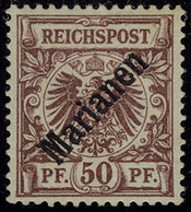 Neuf Avec Charnière N° 6, 50pf Brun Rouge Surcharge à 48°, Cl, T.B. Rare, Signé Pfenninger. - Sonstige & Ohne Zuordnung