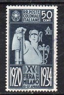 APR1973 - EMISSIONI GENERALI 1934 , 50 Cents N. 44  (2380A) . Annullo Leggerissimo . - Emisiones Generales