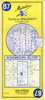 Carte Michelin N°87 - Wissemboug Belfort - 1996 - Cartes Routières