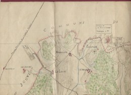 290120 - CARTE TOPOGRAPHIQUE A LA MAIN Colorisée Tramway 87 HAUTE VIENNE Bonnac Chaptelat Rilhac Lavaud St Sylvestre - Mapas Topográficas