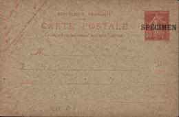 Entier CP Semeuse Camée Rouge 30 Ct Surcharge Noire Spécimen Neuf Storch P170 M3 Date 128 Cote 110 € - Standard Postcards & Stamped On Demand (before 1995)