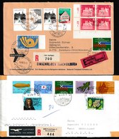 E 158) Schweiz: 16 Einschreiben Express Belege Aus Verschiedenen Städten, Viele Viererblöcke - Lettres & Documents