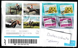E 151) Serbien 2013 MiF: Pferde Sport, 60 Jahre Europa-Marken (R-Brief Belgrad) - Serbie