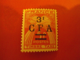 CFA - Réunion , TAXES  Neuf N°   40-   ++ "   Gerbes De Blé 3 F Rouge "       Net   5   Photo    2 - Postage Due