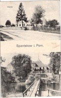 SPANTEKOW Pommern Amt Anklam Gutshaus Burg Kirche 15.11.1918 Gelaufen - Anklam