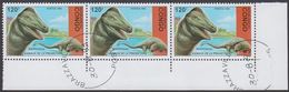 1993. Prähistorische Tiere.. Dinosaur. 3-strip Brachiosaurus 120 F.  (Michel 1400) - JF320322 - Oblitérés