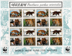 KOREA  DEL  NORD    WORLD  WIDE  FUND  FOR  NATURE       1998     SHEET WITH 16  STAMPS  MNH ** - Corea Del Nord