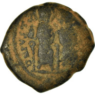 Monnaie, Justin II, Demi-Follis, 565-578 AD, Constantinople, TB, Cuivre - Bizantine