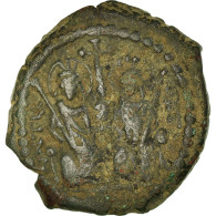 Monnaie, Justin II, Demi-Follis, 573-574, Constantinople, TB, Cuivre, Sear:361 - Bizantinas