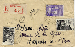 1944- Enveloppe EXPRES De Monte Carlo Pour Bagnols De L'Orne  - Affr. à 7,50 F - Briefe U. Dokumente