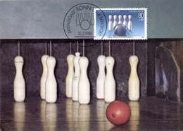 GERMANY 1985 BOWLING 1985 MAXIMUM POST CARD  (GENN201335) - Petanque