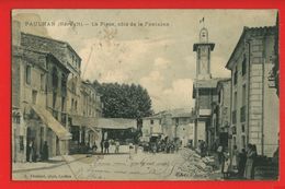 01555 - HERAULT - PAULHAN - La Place Côté De La Fontaine - Paulhan