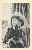 Aurore Boréale Cercle Arctique, Alaska - Femme Esquimau Avec Son Enfant - Imp. Réunis, Série 3, Carte Non Circulée - Amérique