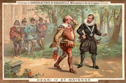 Delcampe - CHROMO CHOCOLAT D'AIGUEBELLE HENRY IV ET MAYENNE - Aiguebelle