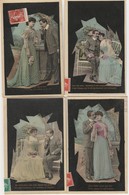 CARTE FANTAISIE COUPLE - SERIE DE 7  CARTES- LES DOUX SENTIMENTS - Parejas