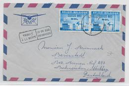 BELGIQUE - 1962 - ENVELOPPE Par POSTE AERIENNE De LIEGE => ALLEMAGNE - Lettres & Documents