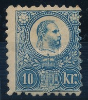 * 1871 Réznyomat 10kr Kék (100.000) (kis Törés / Crease) - Otros & Sin Clasificación