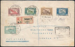 1924 Budapest-Párizs Légi Levél 24.000K Ikarusz-Parlament-Madonna Vegyes Bérmentesítéssel, Londonba Címezve 'BUDAPEST-PA - Otros & Sin Clasificación