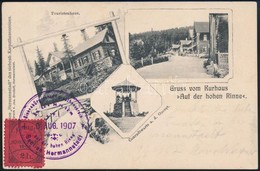 1907 Hohne-Rinne Hotelposta Képeslap, 5f+2H Bélyeggel Bérmentesítve, érkeztetve.R! - Sonstige & Ohne Zuordnung