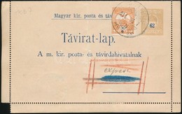 1911 62f Díjjegyes Zárt Táviratlap Lefelé Tolódott értékszámmal, Turul 30f Díjkiegészítéssel (expressz Díj) és 12f + 6f  - Otros & Sin Clasificación