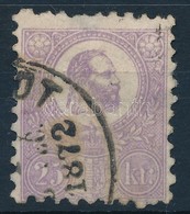 O 1871 Kőnyomat 25kr Ibolya (45.000) (elvékonyodás / Thin Paper) - Sonstige & Ohne Zuordnung