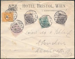 1898 Levél Vegyes Magyar és Osztrák Bérmentesítéssel, Hotel Bristol - Otros & Sin Clasificación