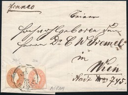 ~1861 5kr + 10kr Levélen 'AGRAM' - 'WIEN' - Otros & Sin Clasificación