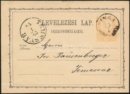 1874 Díjjegyes Levelezőlap 'VINGA' (Gudlin 200 Pont) - Sonstige & Ohne Zuordnung