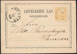 1873 Díjjegyes Levelezőlap 'FERDINANDSBERG' (Gudlin 250 Pont) - 'TEMESVÁR' - Sonstige & Ohne Zuordnung