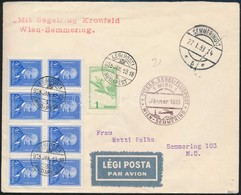 1937 Budapest-Semmering Légi Levél '1.ÖSTERR.SEGEL-FLUGPOST' Bélyegzéssel - Otros & Sin Clasificación